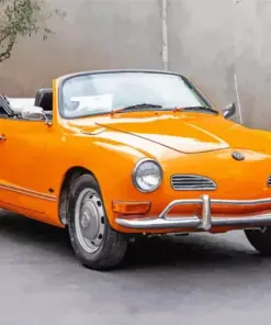 Orange Karmann Ghia Diamond Painting
