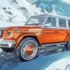 Orange Mercedes G63 Diamond Painting