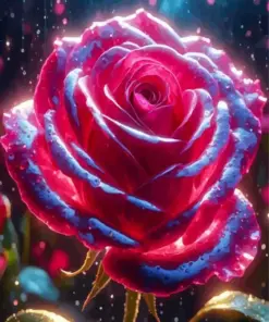 Pink Glass Pink Rose Diamond Painting