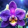 Purple Orchid Diamond Painting