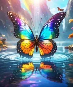 Rainbow Butterfly Art Diamond Painting
