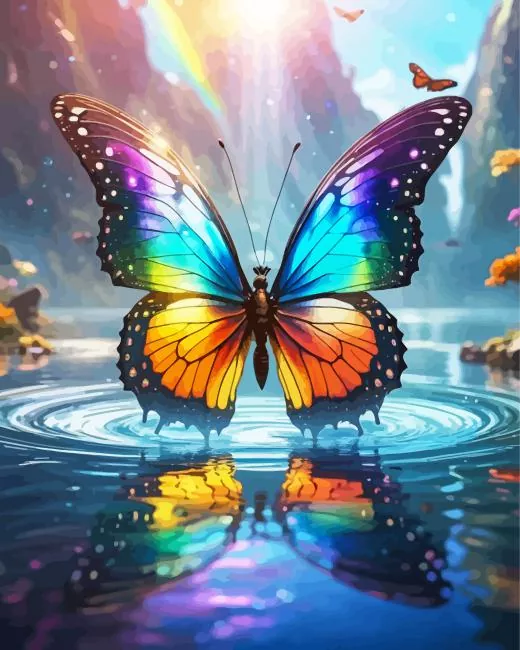 rainbow butterfly art Diamond Dotz Rainbow Butterfly Art Diamond Painting