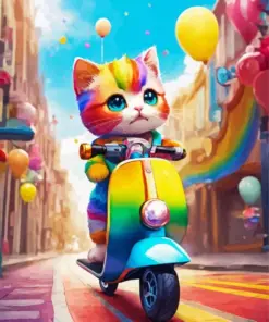 Rainbow Cat Diamond Painting
