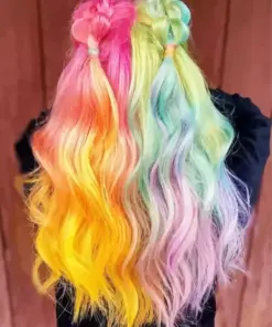 Rainbow Hair Girl Diamond Painting
