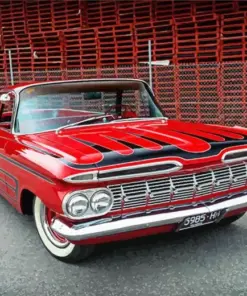 Red Chevrolet 59 Diamond Painting
