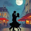 Romantic Silhouette Couple Dancing Diamond Painting