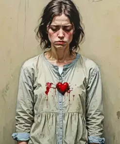 Sad Broken Heart Diamond Painting