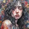 Sad Girl Art Diamond Painting