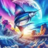 Sailfish Jumping Diamond Painting