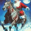 Santa Claus On A Horse Diamond Painting