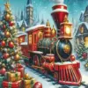 Santa Train Art Diamond Painting