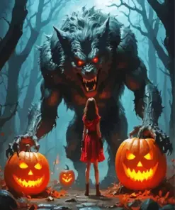 Scared Werewolf Art Diamond Painting