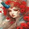 Scarlet Poppy Flower Diamond Painting