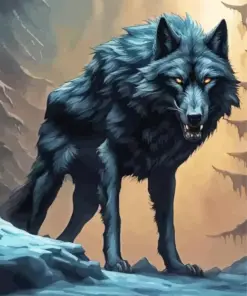 Scary Wolf Art Diamond Painting