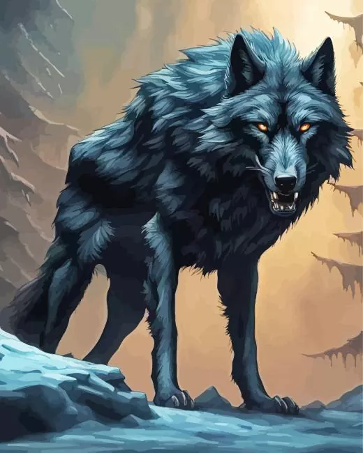 scary wolf art Diamond Paintings Scary Wolf Art Diamond Painting