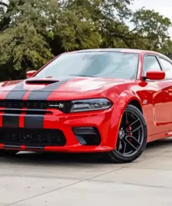 Scat Pack Red Art Diamond Painting