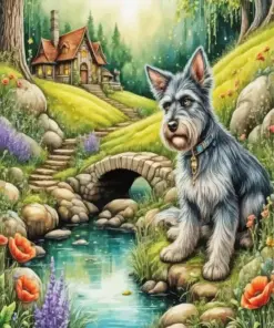 Schnauzer Dog Art Diamond Painting
