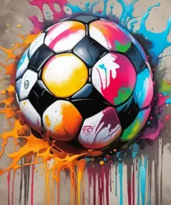Soccer Ball Art Diamond Painting