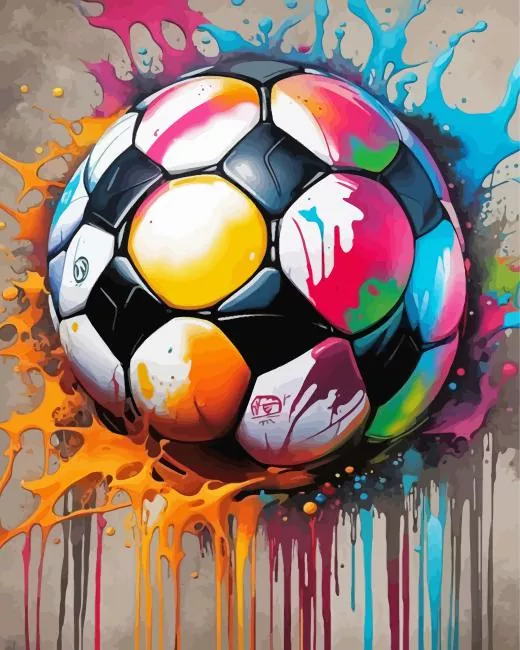 scoccer ball art Diamond Paintings Soccer Ball Art Diamond Painting