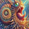 Screaming Dragon Art Diamond Painting