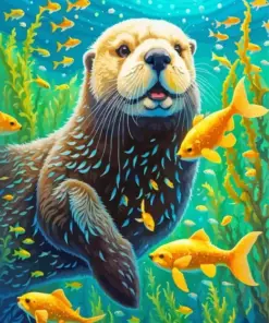 Sea Otter Face Art Diamond Painting
