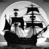 Ship Silhouette Art Diamond Painting