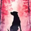 Silhouette Dog Diamond Painting