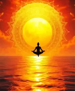 Silhouette Meditating Diamond Painting