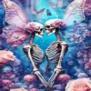Skeletons Butterflies Couple Diamond Painting
