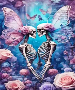Skeletons Butterflies Couple Diamond Painting