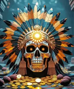 Skull Aztec Art Diamond Painting