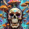 Skull Mushroom Diamond Painting