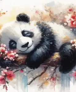Sleeping Panda Diamond Painting