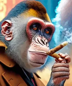 Smoke Monkey Diamond Painting