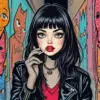 Smoking Goth Art Diamond Painting