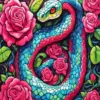 Snake Roses Art Diamond Painting