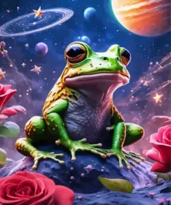 Space Frog Diamond Painting