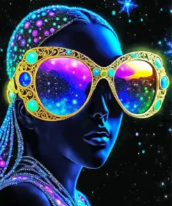Space Glasses Diamond Painting