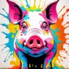 Splash Simple Pig Diamond Painting