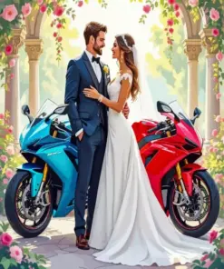 Sportbike Married Couple Diamond Painting