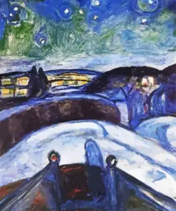 Starry Night Edvard Munch Diamond Painting