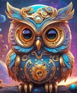 Steampunk Owl Diamond Painting