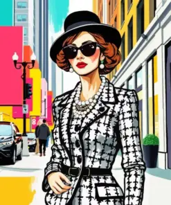 Stylish Chanel Lady Diamond Painting