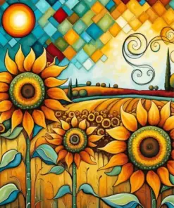 Sunflowers Field Art Diamond Painting