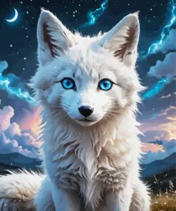 White Fox Art Diamond Painting