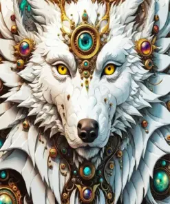 White Wolf Diamond Painting