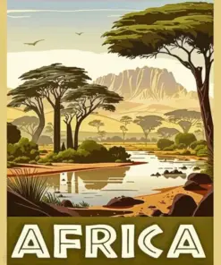 Africa Poster Diamond Painting