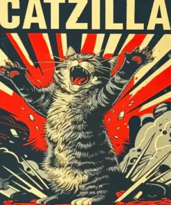Catzilla Diamond Painting