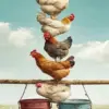 Chickens Birds Diamond Painting