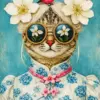 Chinese Cat Diamond Painting